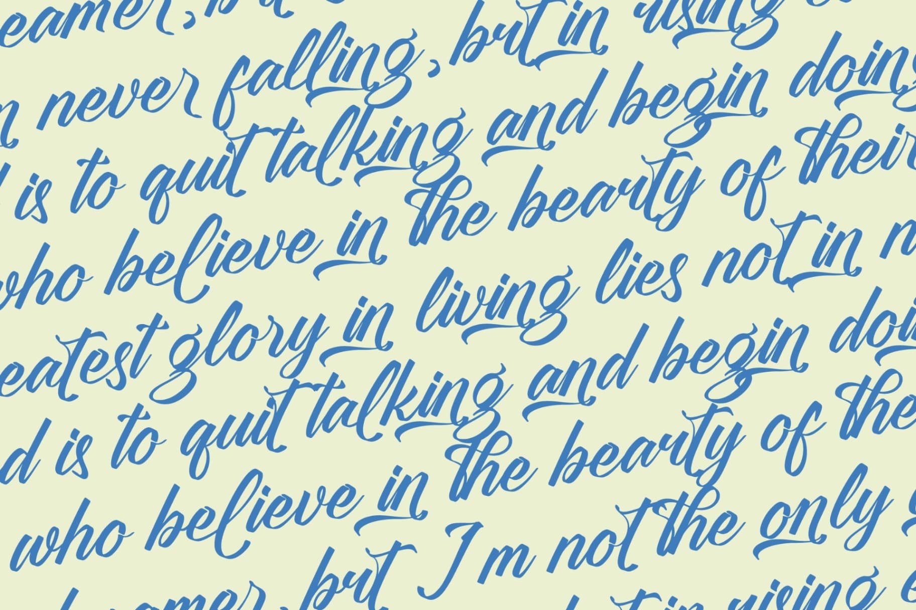 Preview 16 for Clesha Halgestine - Modern Calligraphy Font