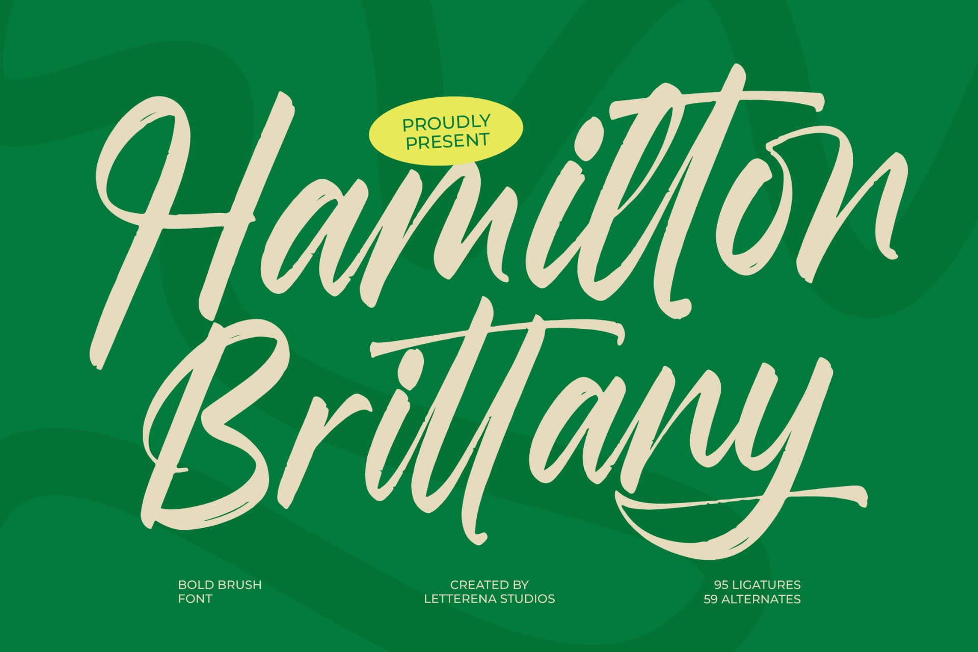 Preview of Hamilton Brittany - Bold Brush Font font