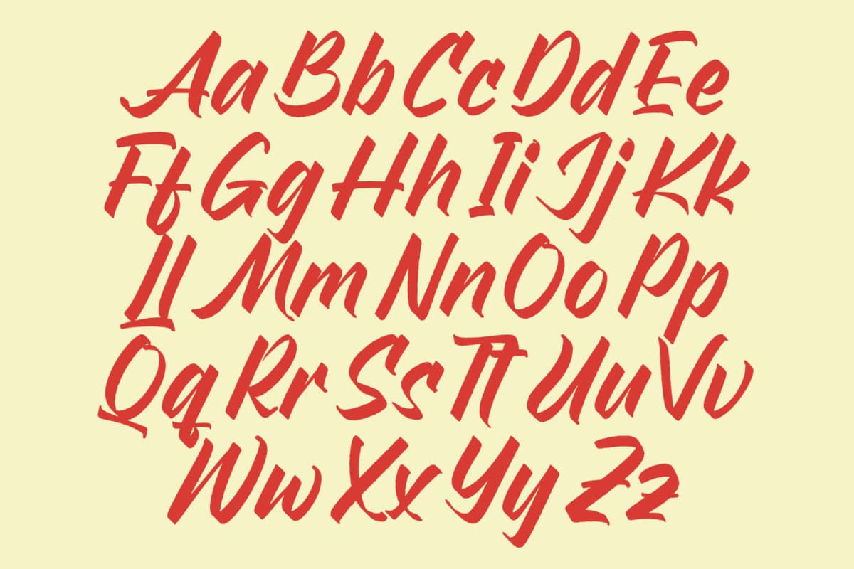 Preview 13 for Broklyn Enthusia - Bold Handwritten Font