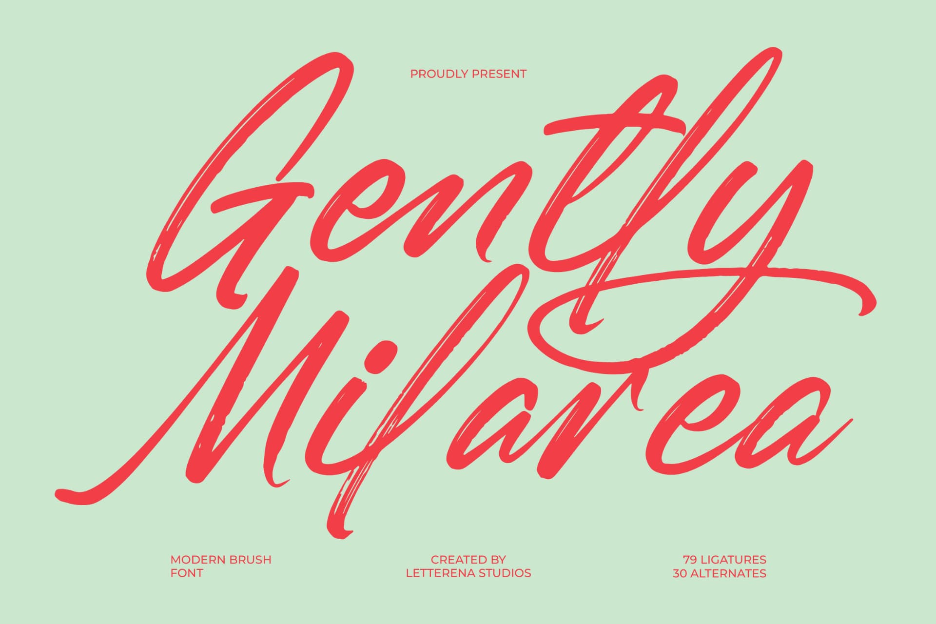 Preview 1 for Gently Milarea - Modern Brush Font