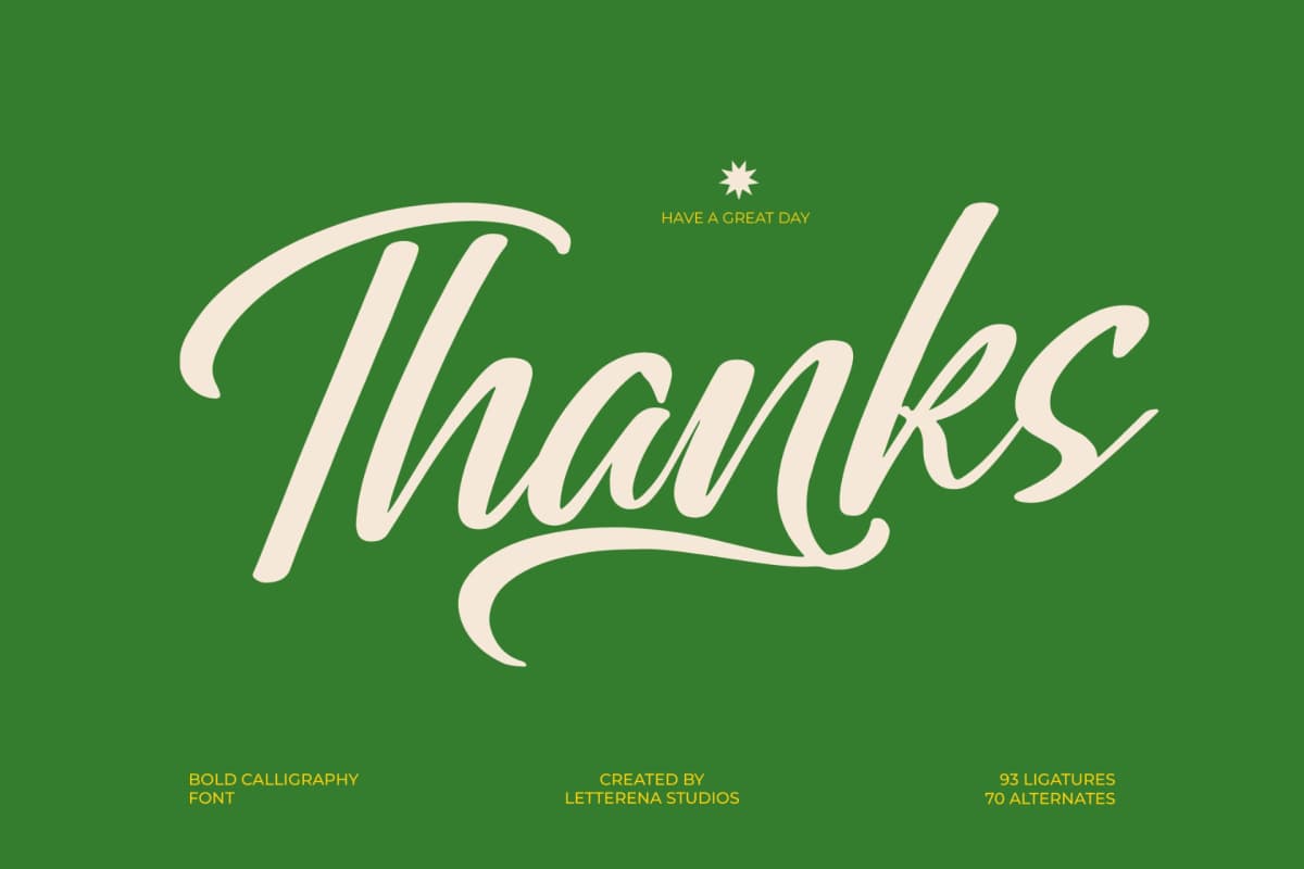 Preview 20 for Greatesa Brought - Bold Calligraphy Font