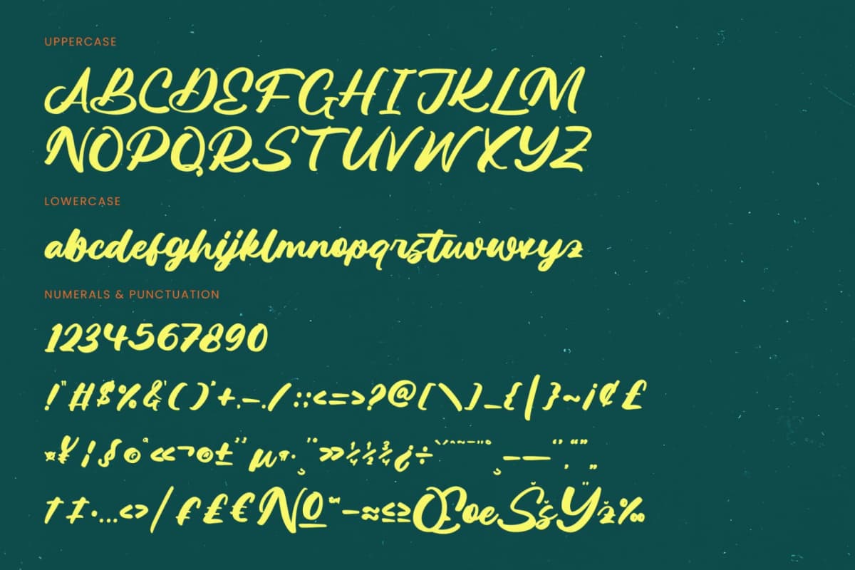 Factun Blacki - Bold Calligraphy Font font preview 17