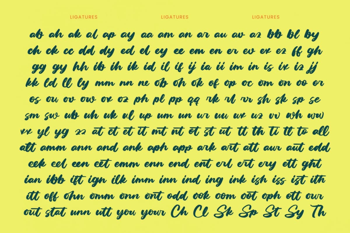 Factun Blacki - Bold Calligraphy Font font preview 18