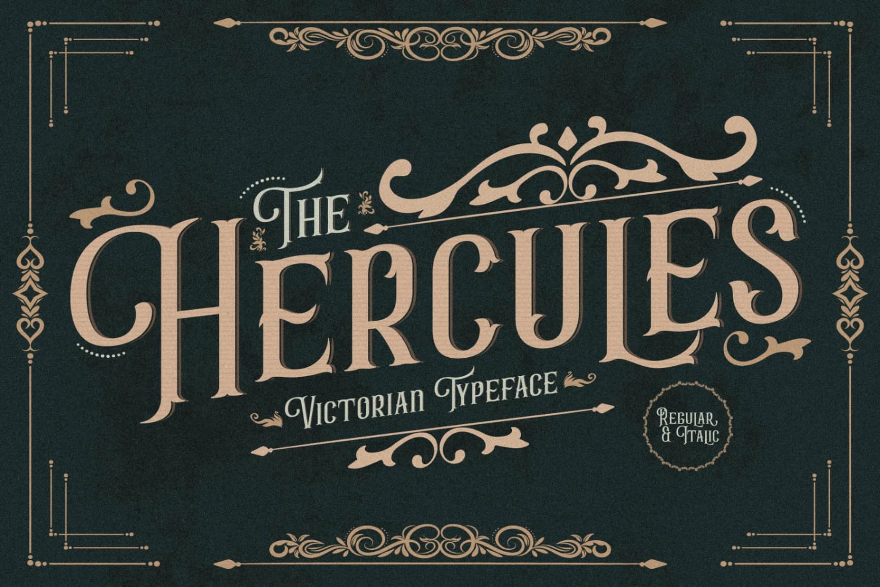 Preview of Hercules - Victorian Typeface Font font