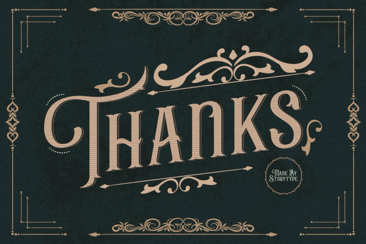 Hercules - Victorian Typeface Font font preview 15