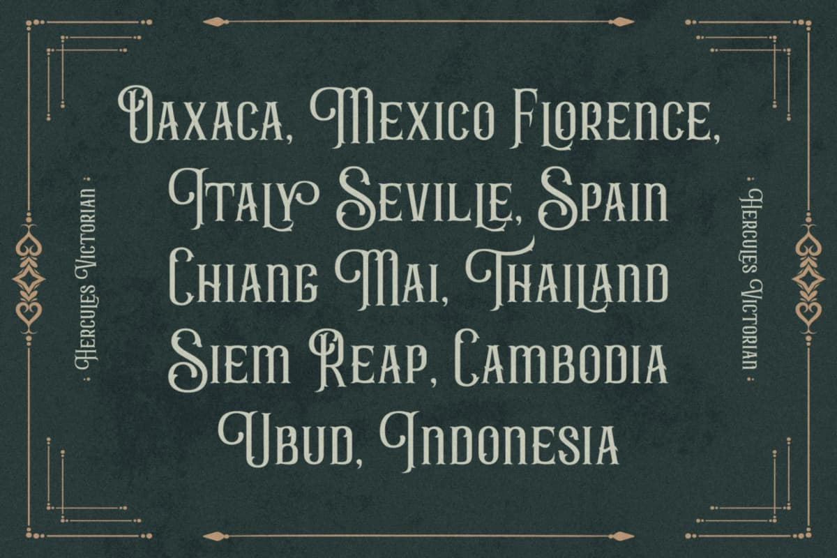 Hercules - Victorian Typeface Font font preview 4