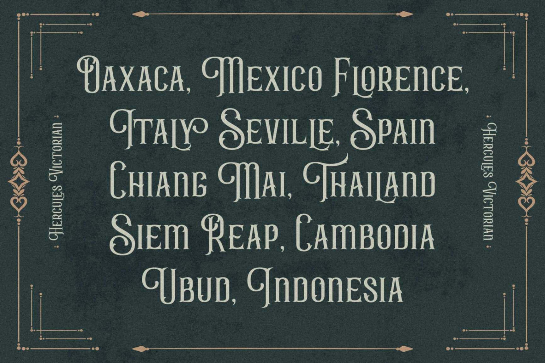 Preview 4 for Hercules - Victorian Typeface Font