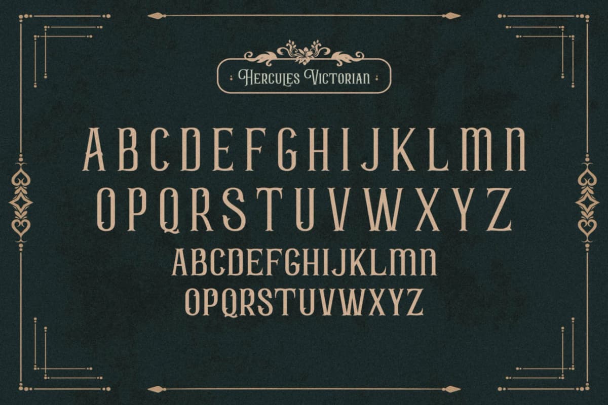 Hercules - Victorian Typeface Font font preview 11