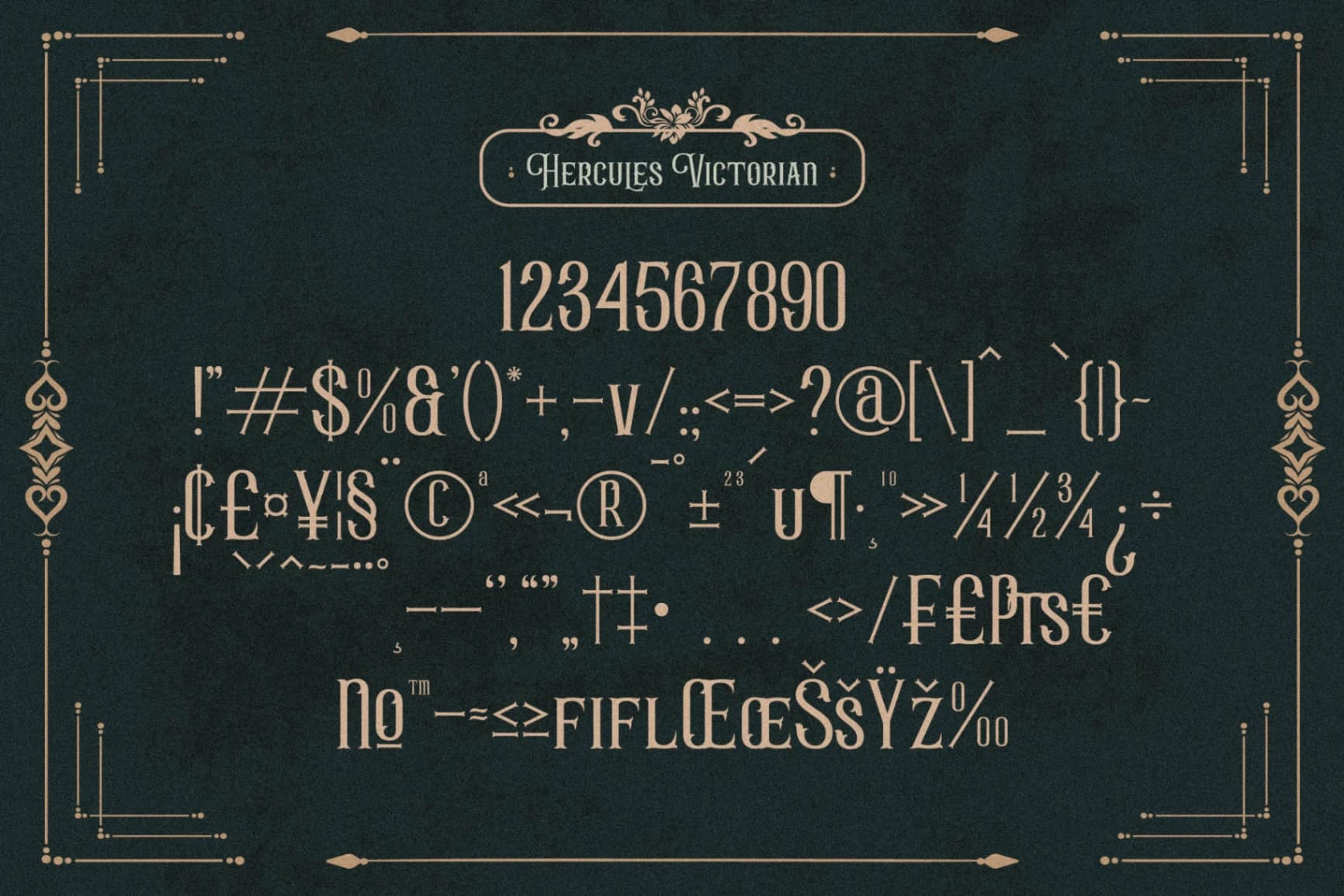 Preview 13 for Hercules - Victorian Typeface Font