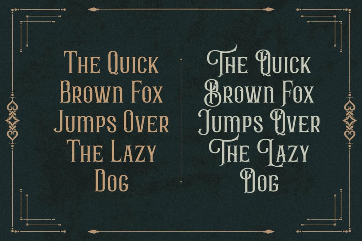 Hercules - Victorian Typeface Font font preview 9