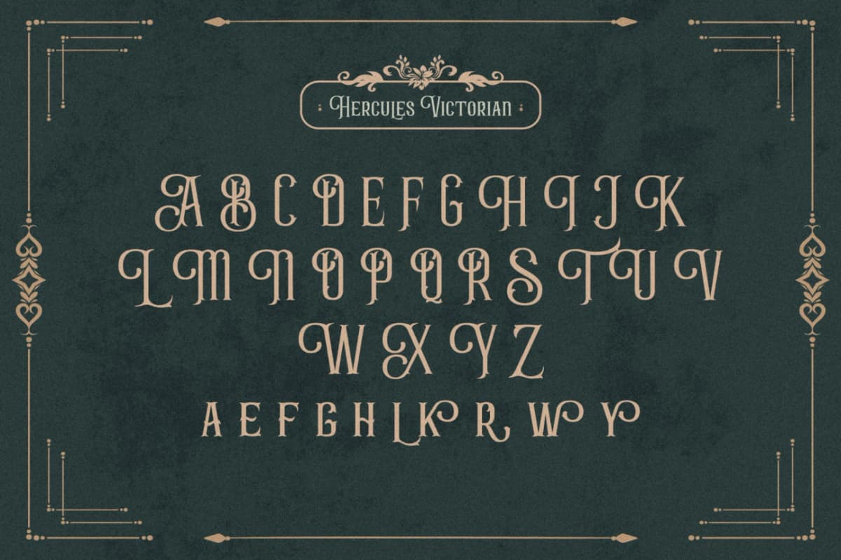 Hercules - Victorian Typeface Font font preview 12