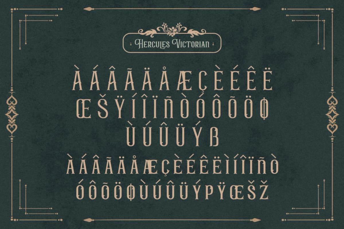 Hercules - Victorian Typeface Font font preview 14