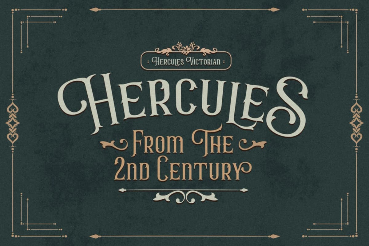 Hercules - Victorian Typeface Font font preview 10