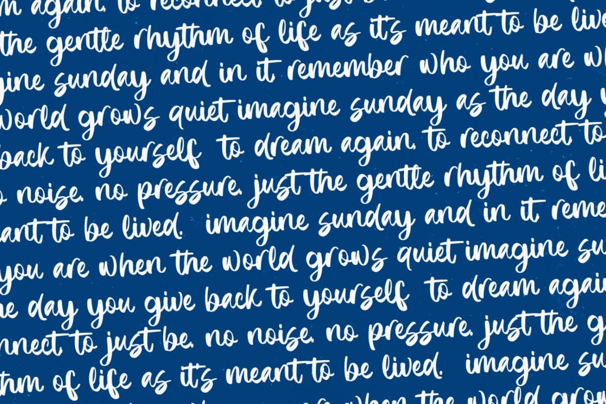 Imagine Sunday - Bold Handwritten Font font preview 10