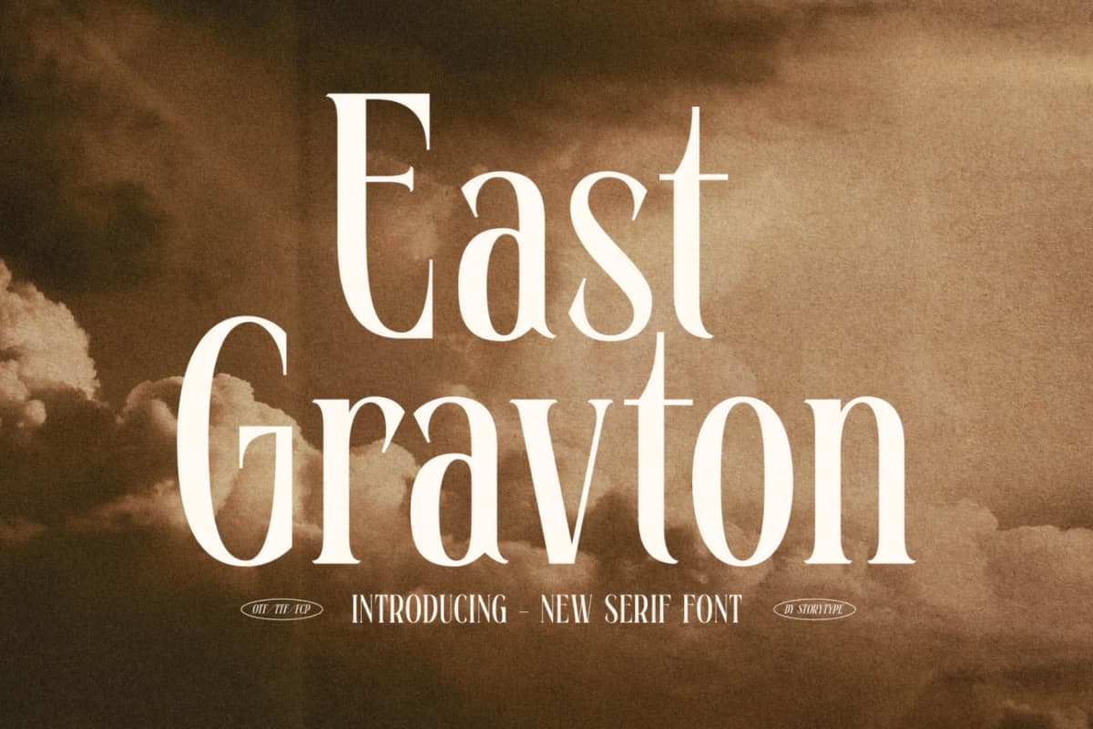 Preview 1 for East Gravton - New Serif Font