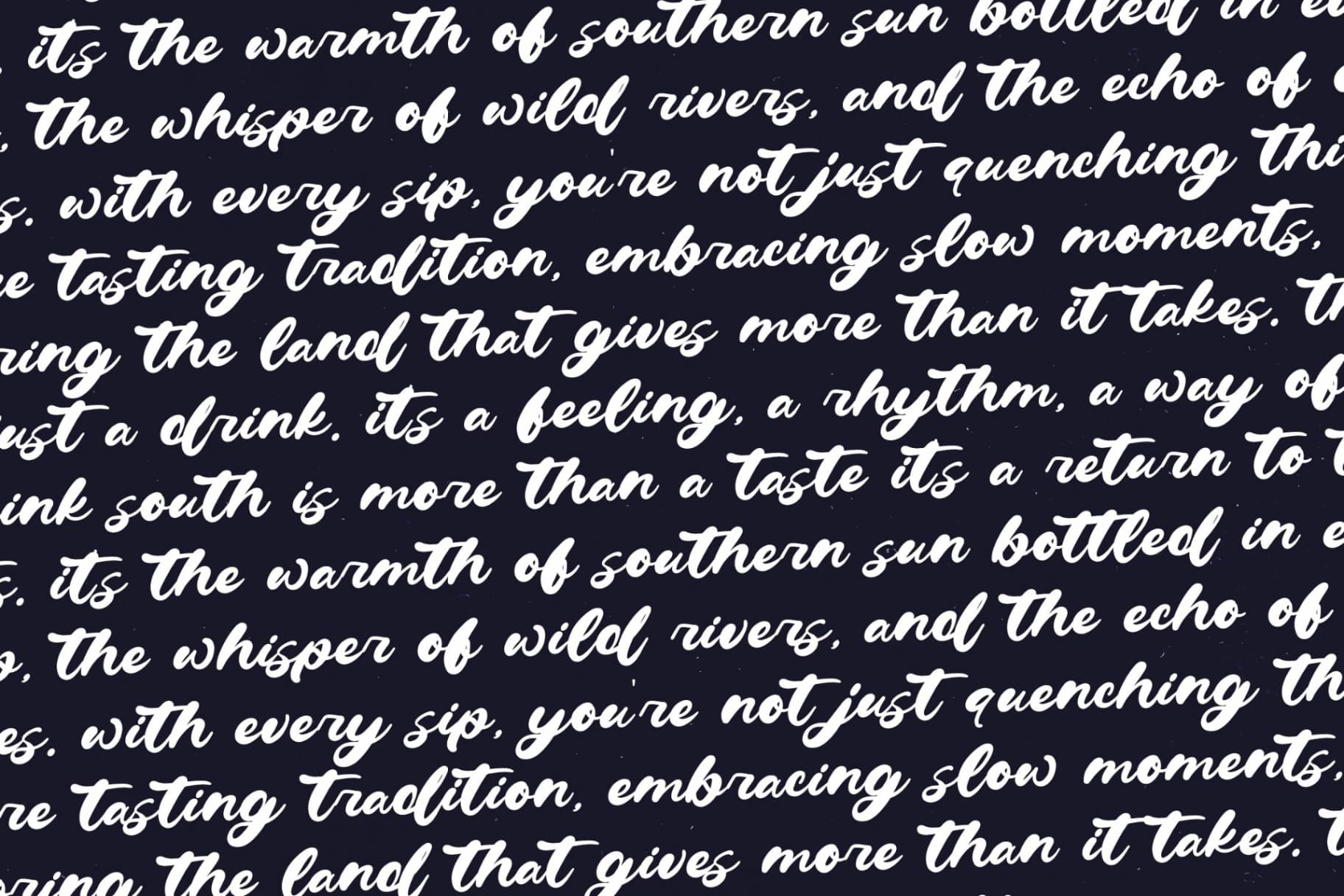 Preview 8 for Drink South - Bold Calligraphy Font