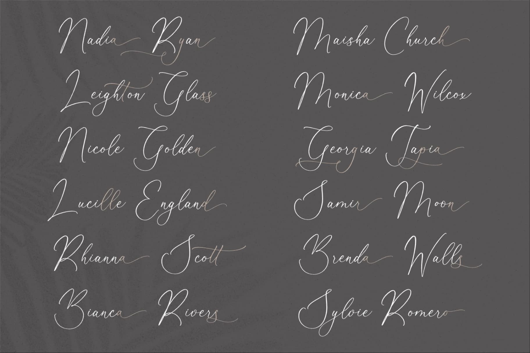 Preview 10 for Beatrice Clorophil - Chic Calligraphy Font