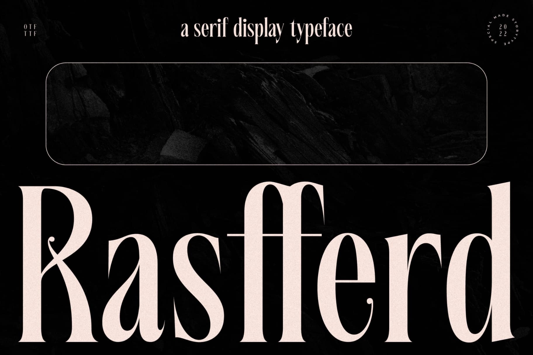 Preview of Rasfferd - Serif Display Typeface font