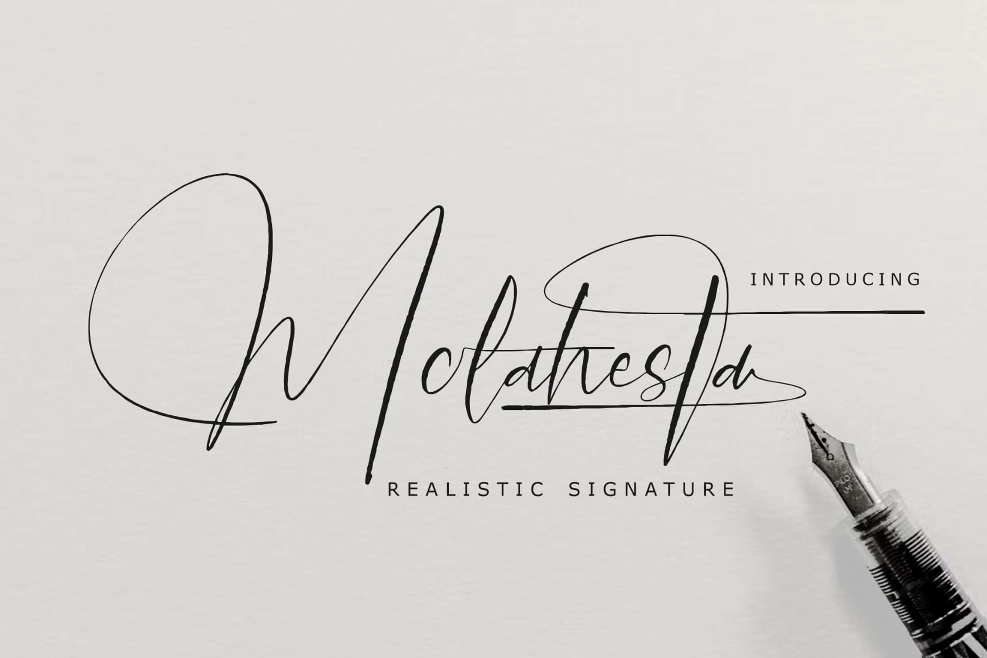 Preview of Molahesta - Realistic Signature Font font