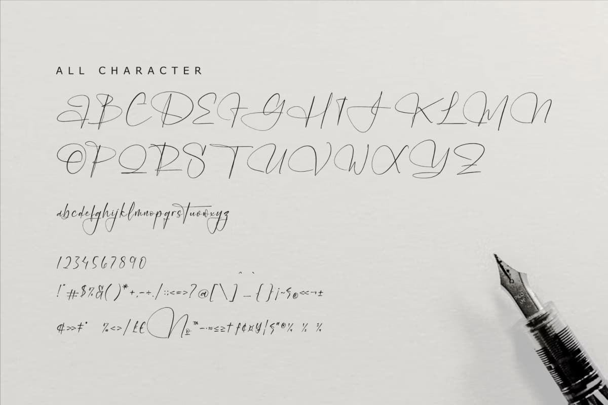 Molahesta - Realistic Signature Font font preview 13