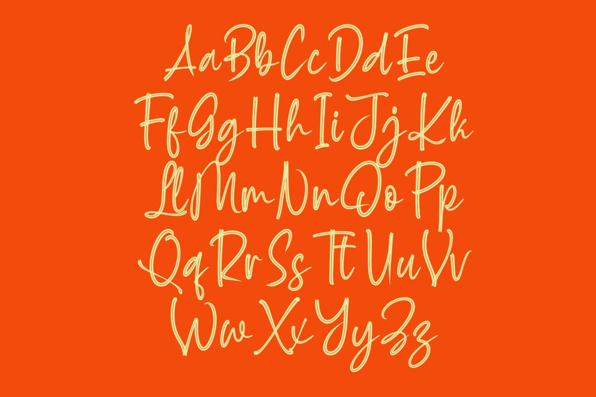 Milegants Dersonale - Modern Brush Font font preview 15