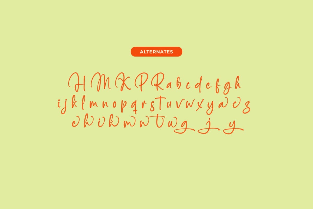 Milegants Dersonale - Modern Brush Font font preview 14