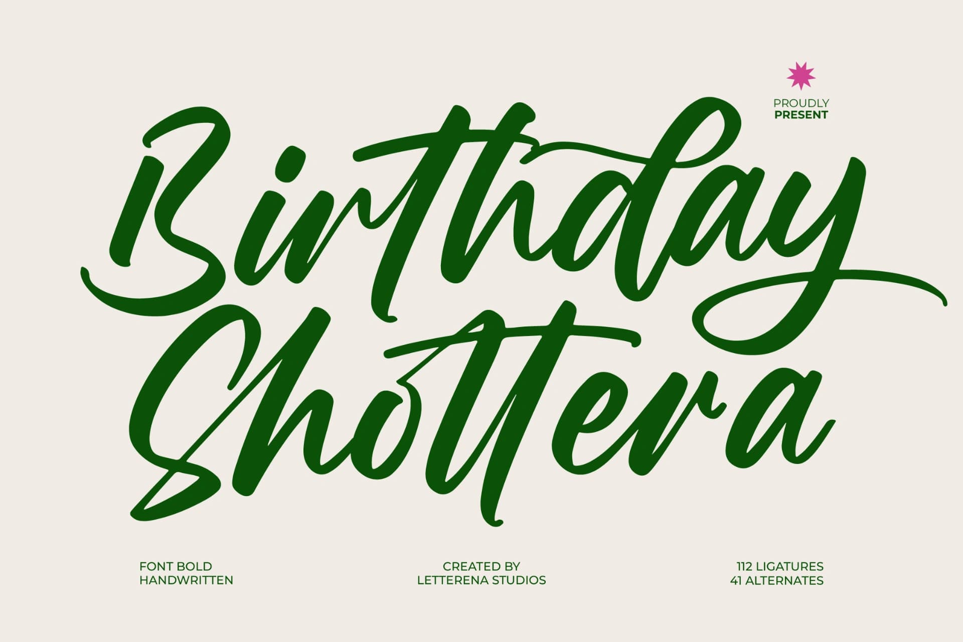 Preview of Birthday Shottera - Bold Handwritten Font font