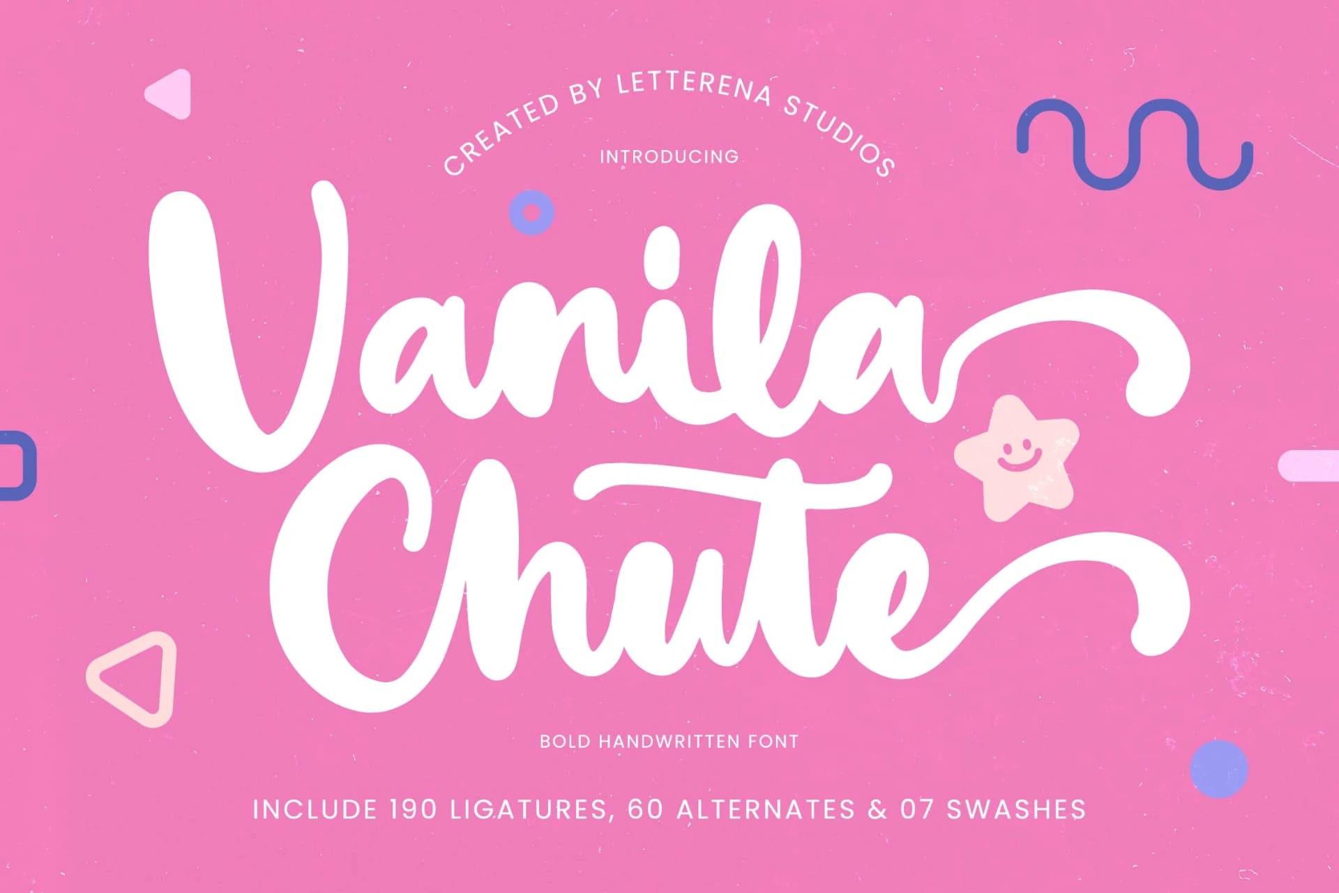 Preview of Vanila Chute - Bold Handwritten Font font