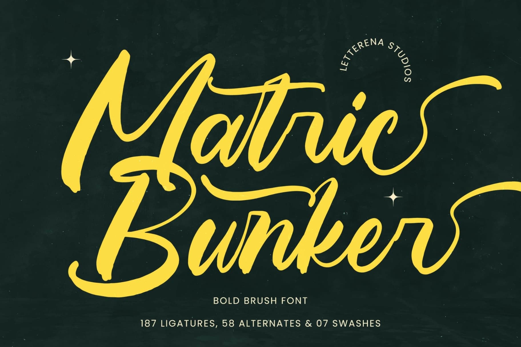 Preview of Matric Bunker - Bold Brush Font font