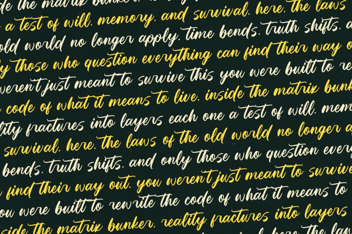 Matric Bunker - Bold Brush Font font preview 8