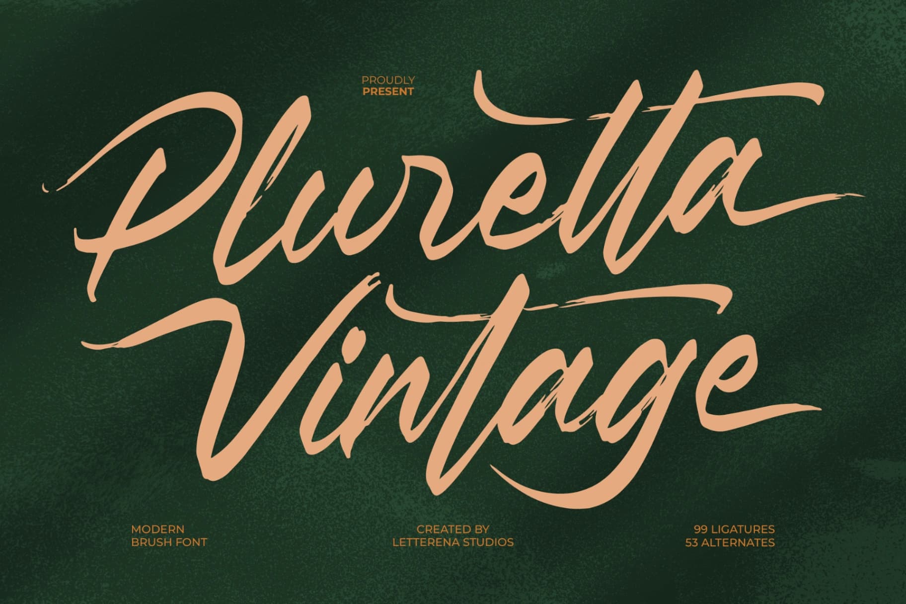 Preview of Pluretta Vintage - Modern Brush Font font