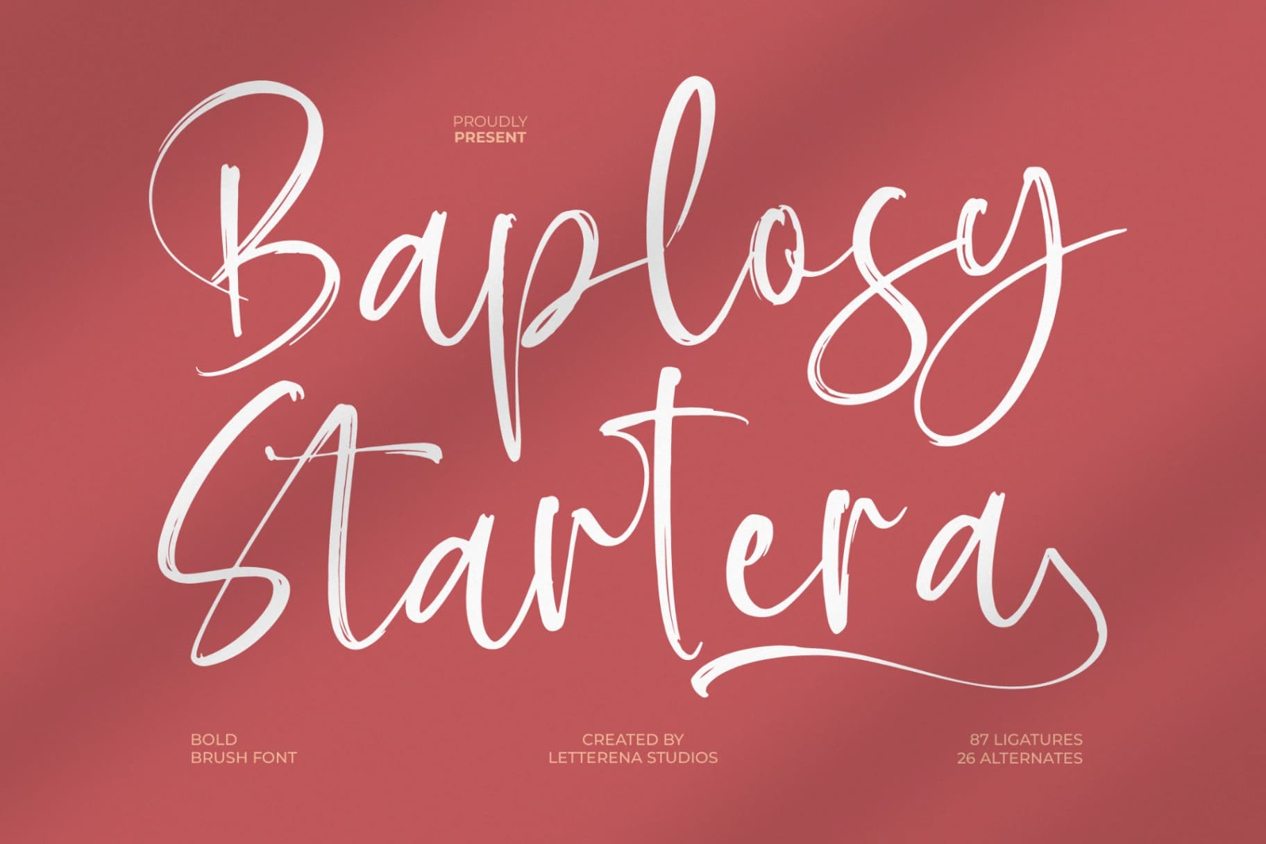 Preview of Baplosy Startera - Bold Brush Font font