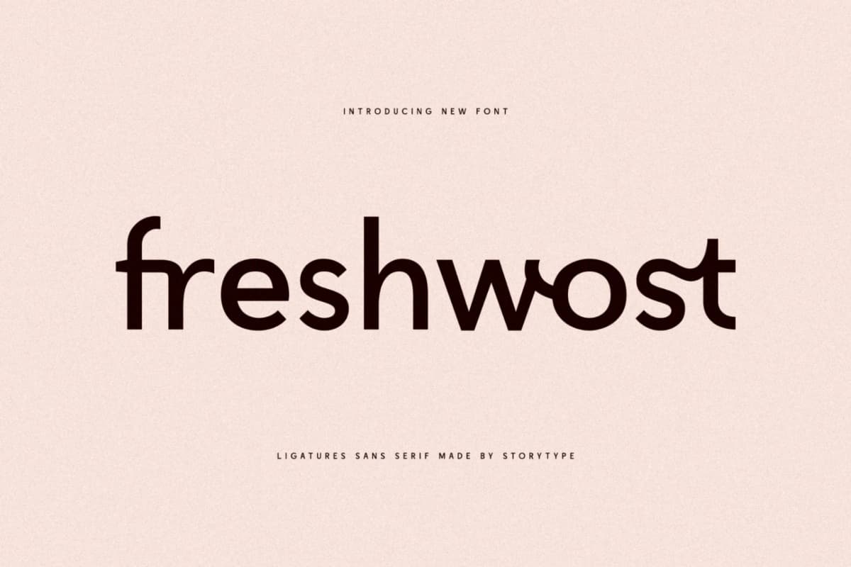 Preview 1 for Freshwost - Ligatures Sans Serif Font
