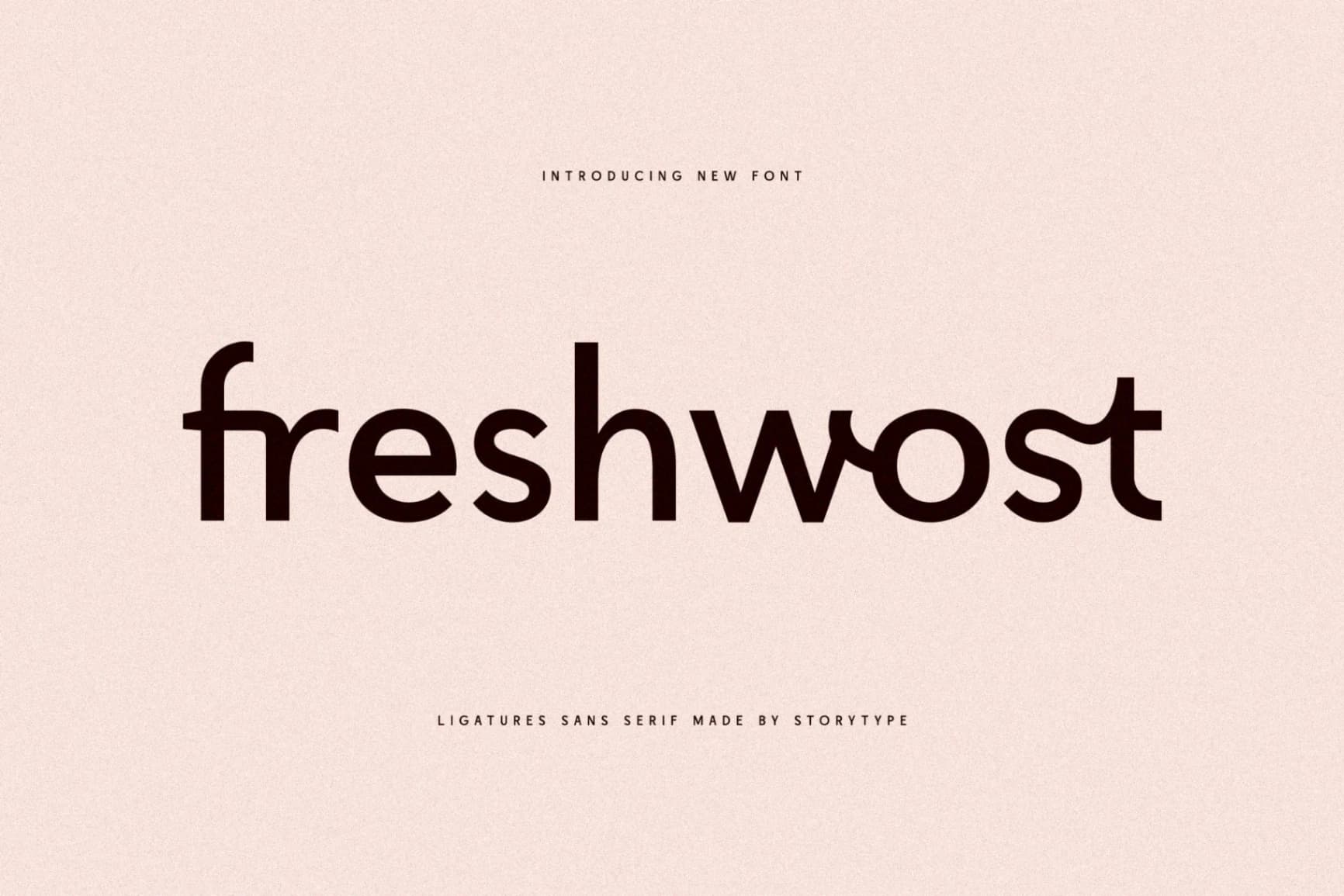 Preview of Freshwost - Ligatures Sans Serif Font font