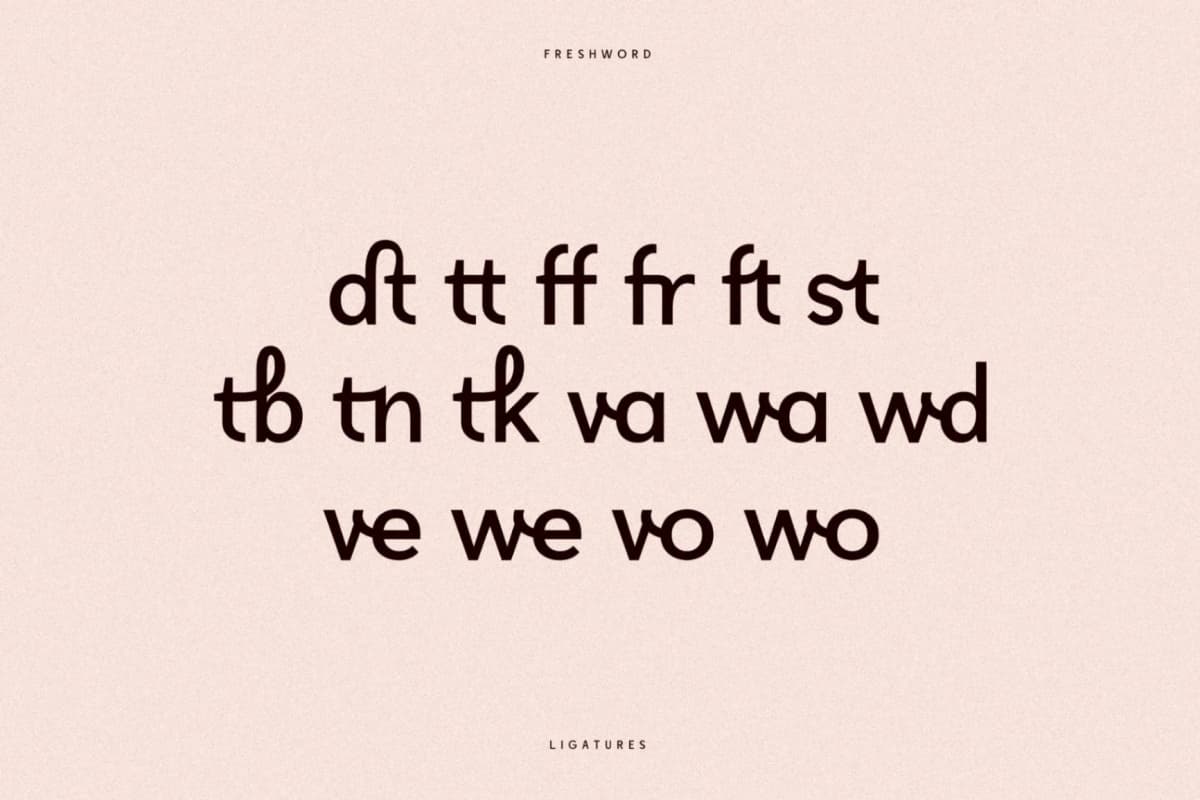 Preview 7 for Freshwost - Ligatures Sans Serif Font