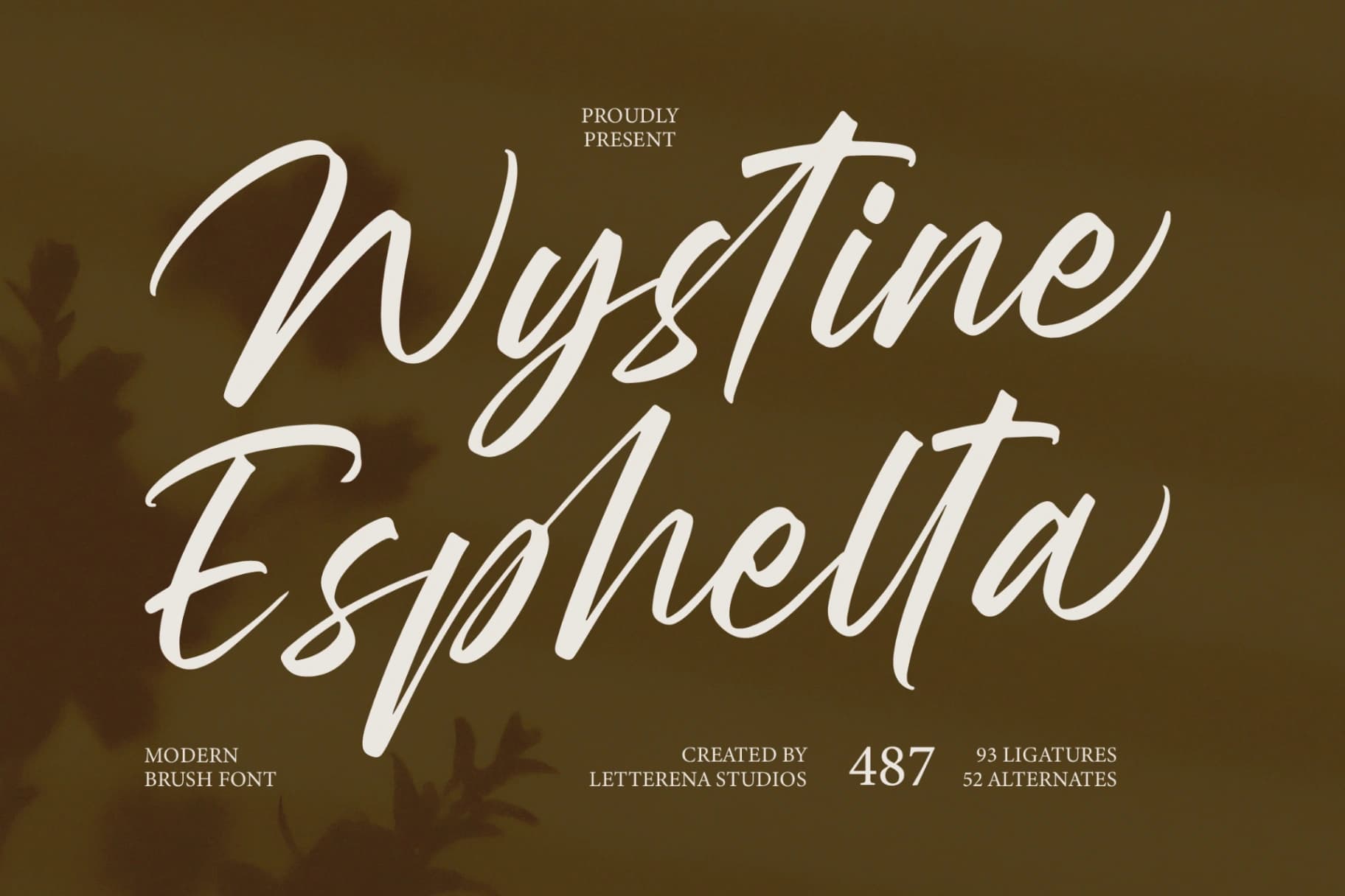 Preview 1 for Wystine Esphelta - Modern Brush Font