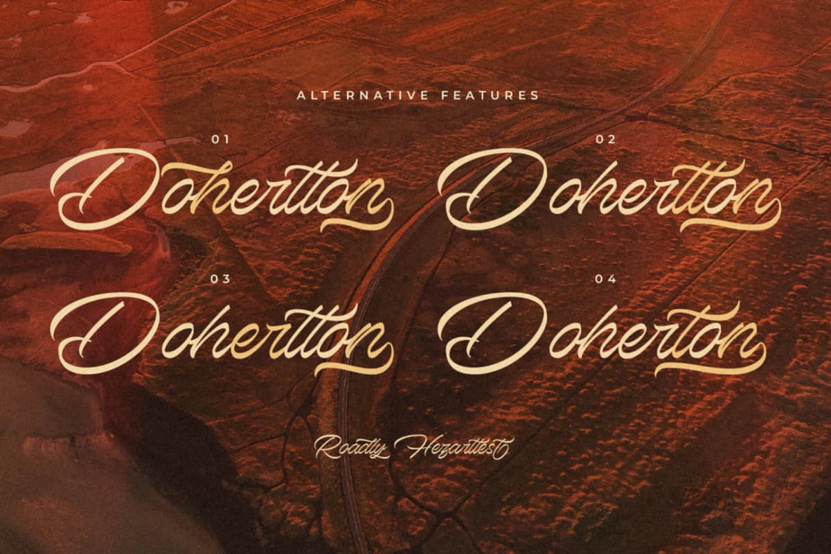 Roadly Hezarttest - Modern Handwritten Script font preview 9