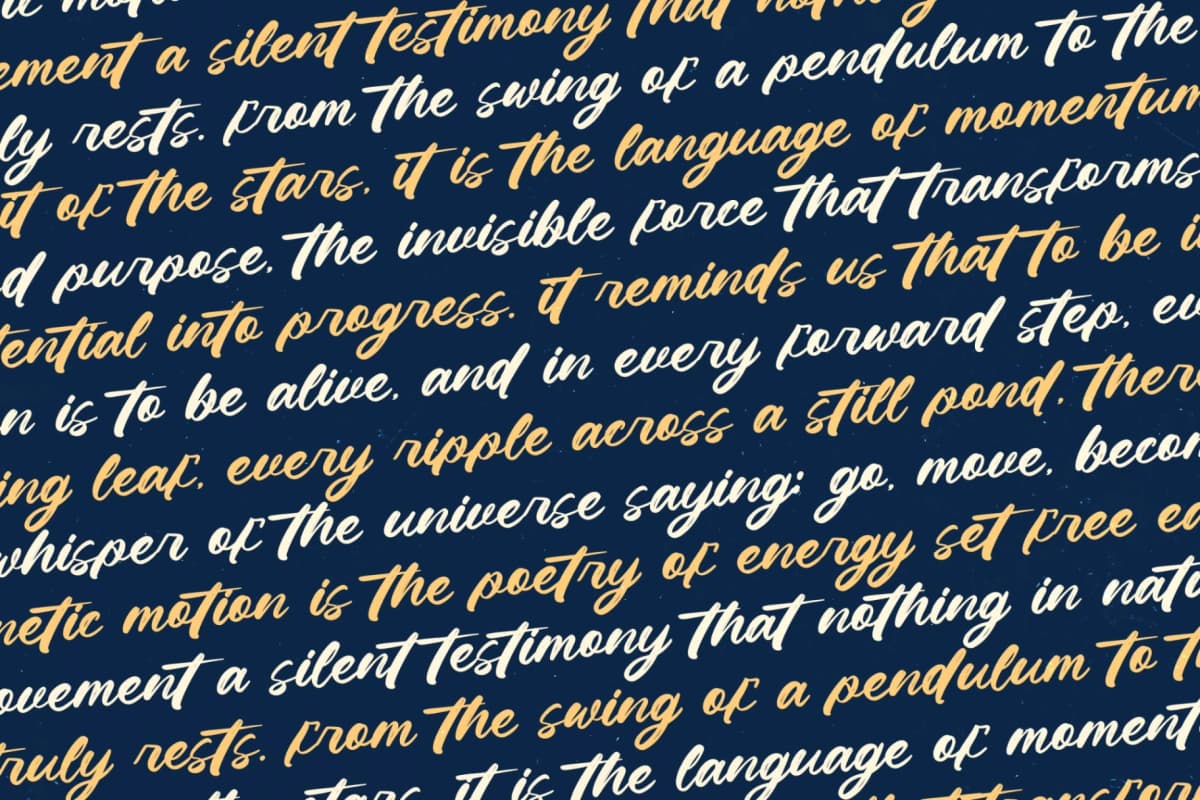 Preview 13 for Kinetic Motion - Modern Brush Font