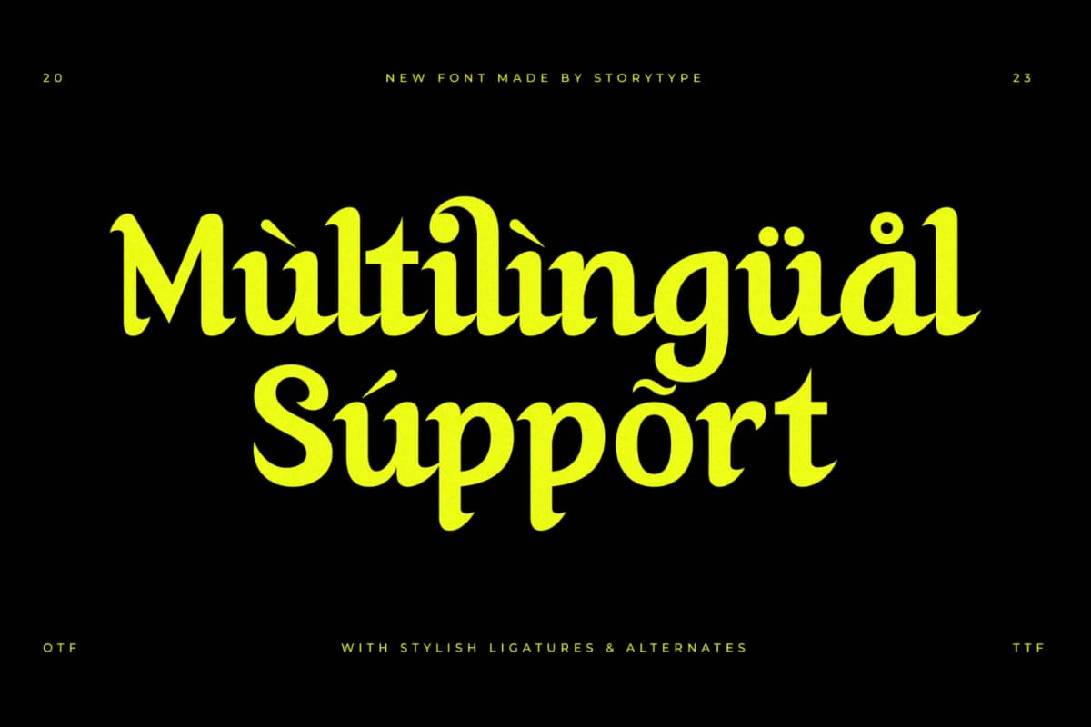 Akilvan - A Display Typeface Font font preview 12