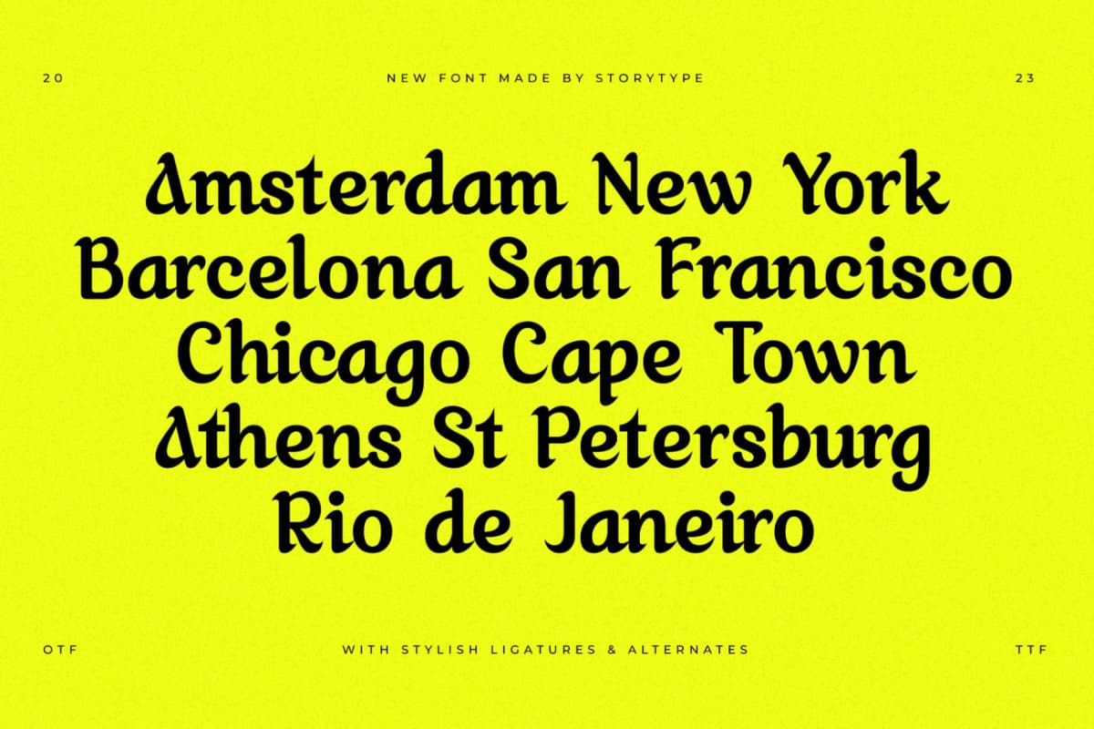Akilvan - A Display Typeface Font font preview 4