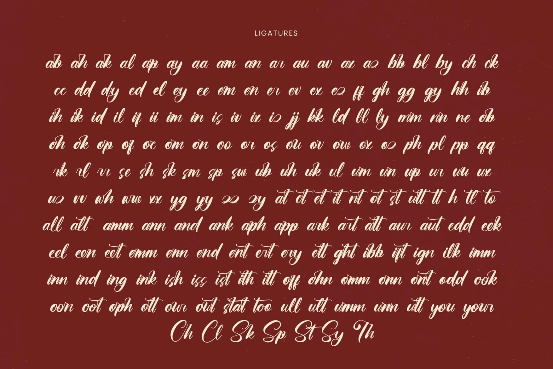 Preview 19 for Aurelie Unitem - Bold Calligraphy Font