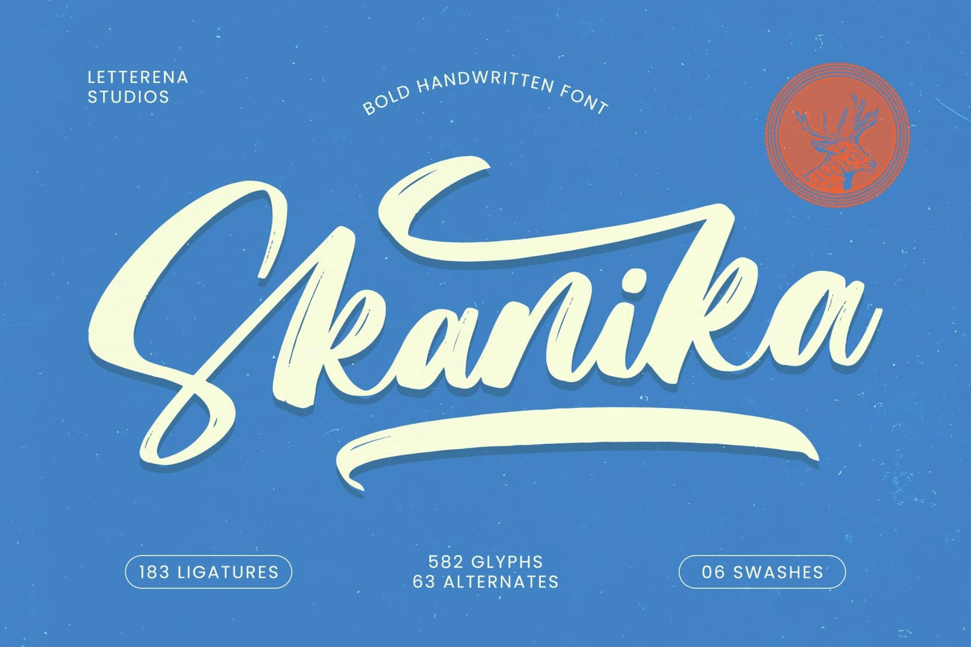 Preview of Skanika - Bold Handwritten Font font