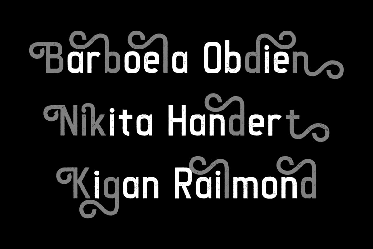 Jingadile - Rough Sans Serif Font font preview 10