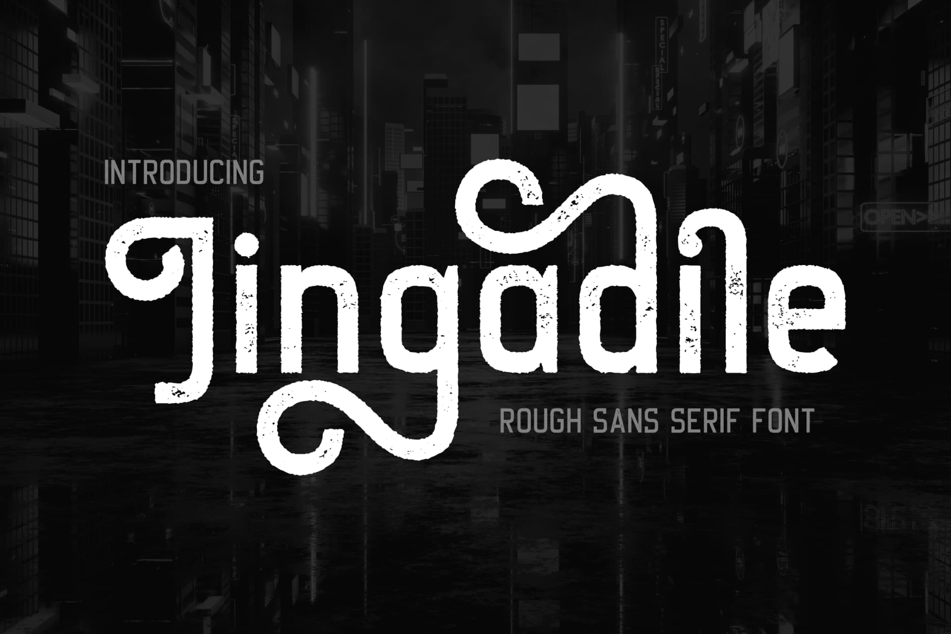 Preview of Jingadile - Rough Sans Serif Font font