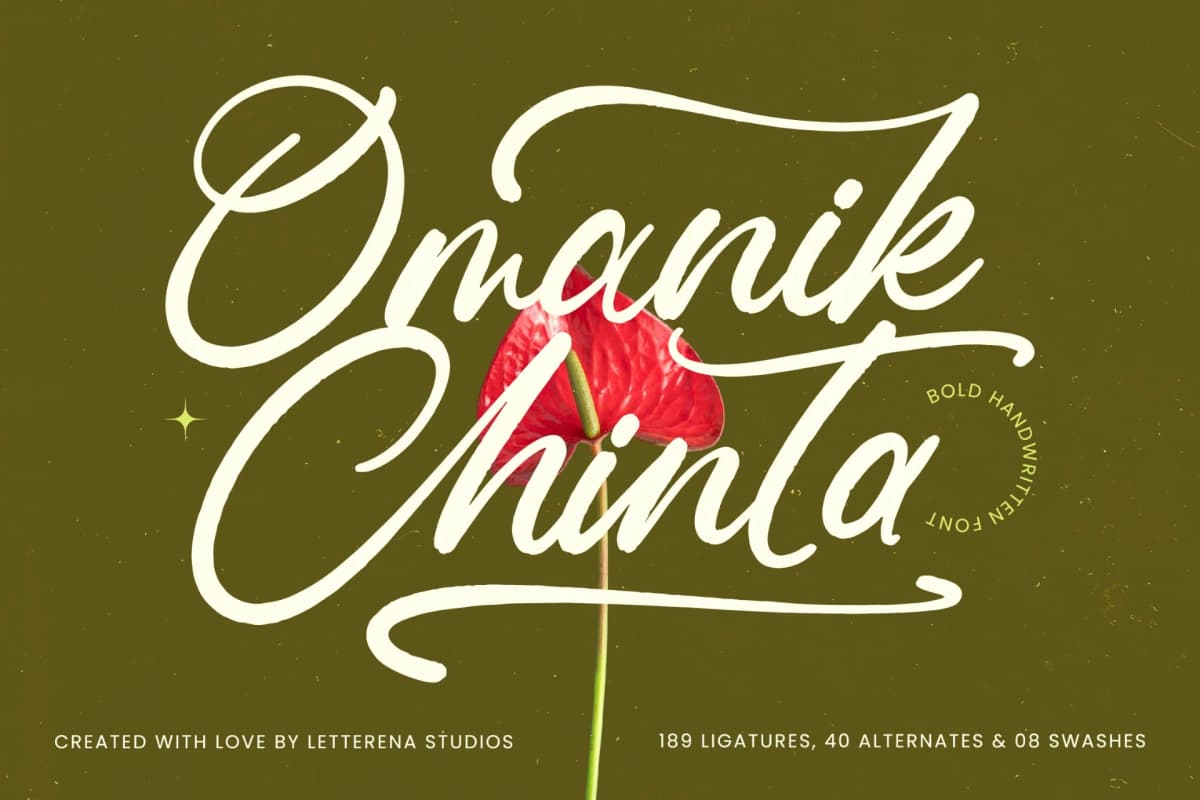 Omanik Chinta - Bold Handwritten Font font preview 1