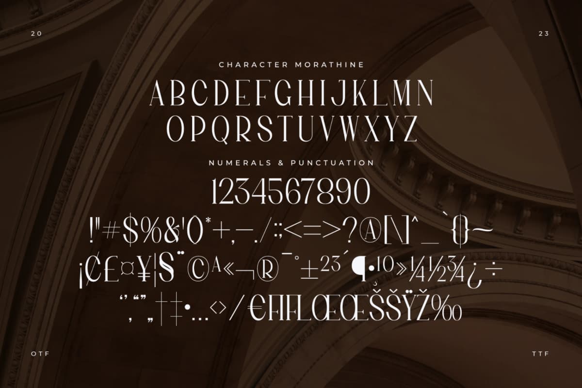 Preview 13 for Morathine - Modern Display Typeface