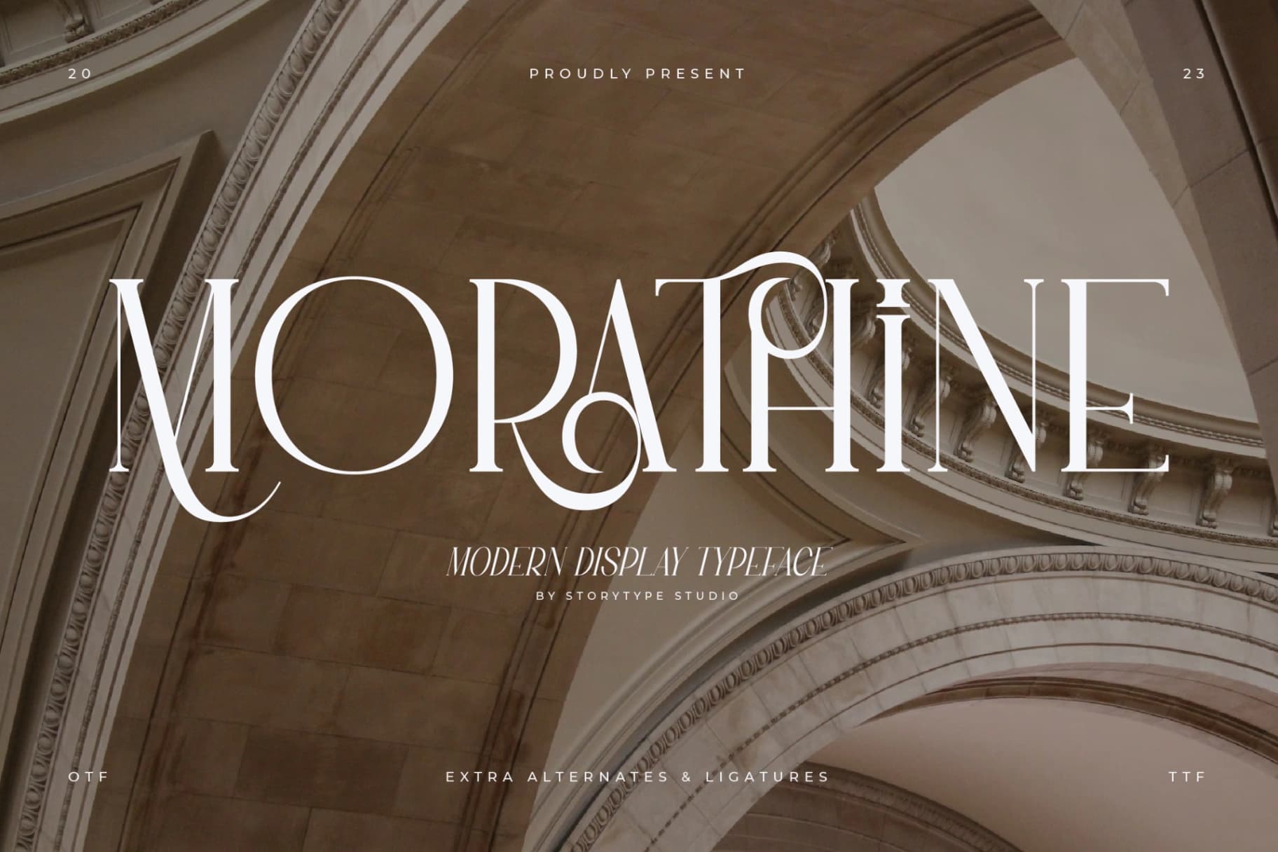 Preview of Morathine - Modern Display Typeface font
