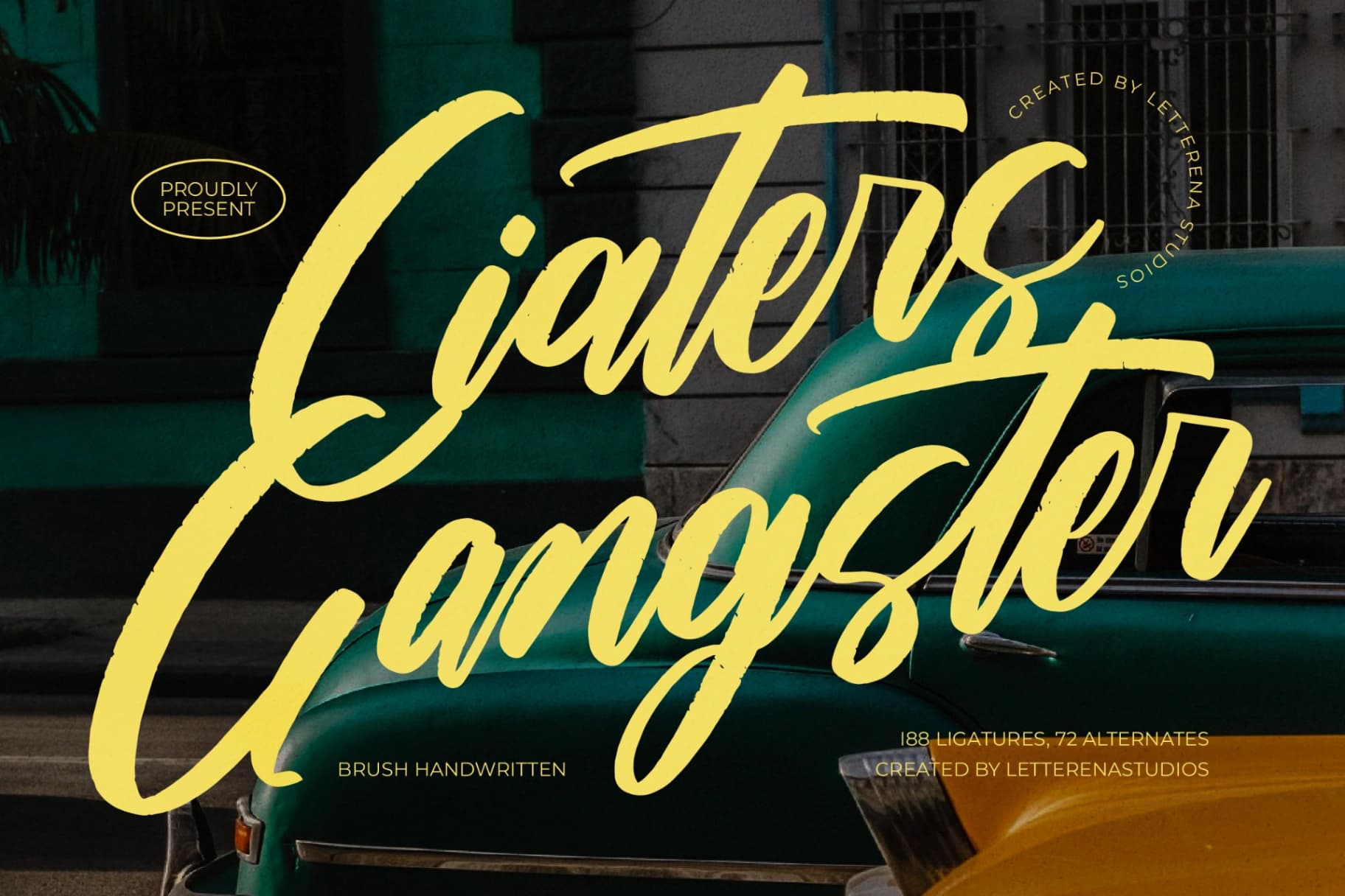 Preview of Ciaters Gangster - Brush Handwritten Font font