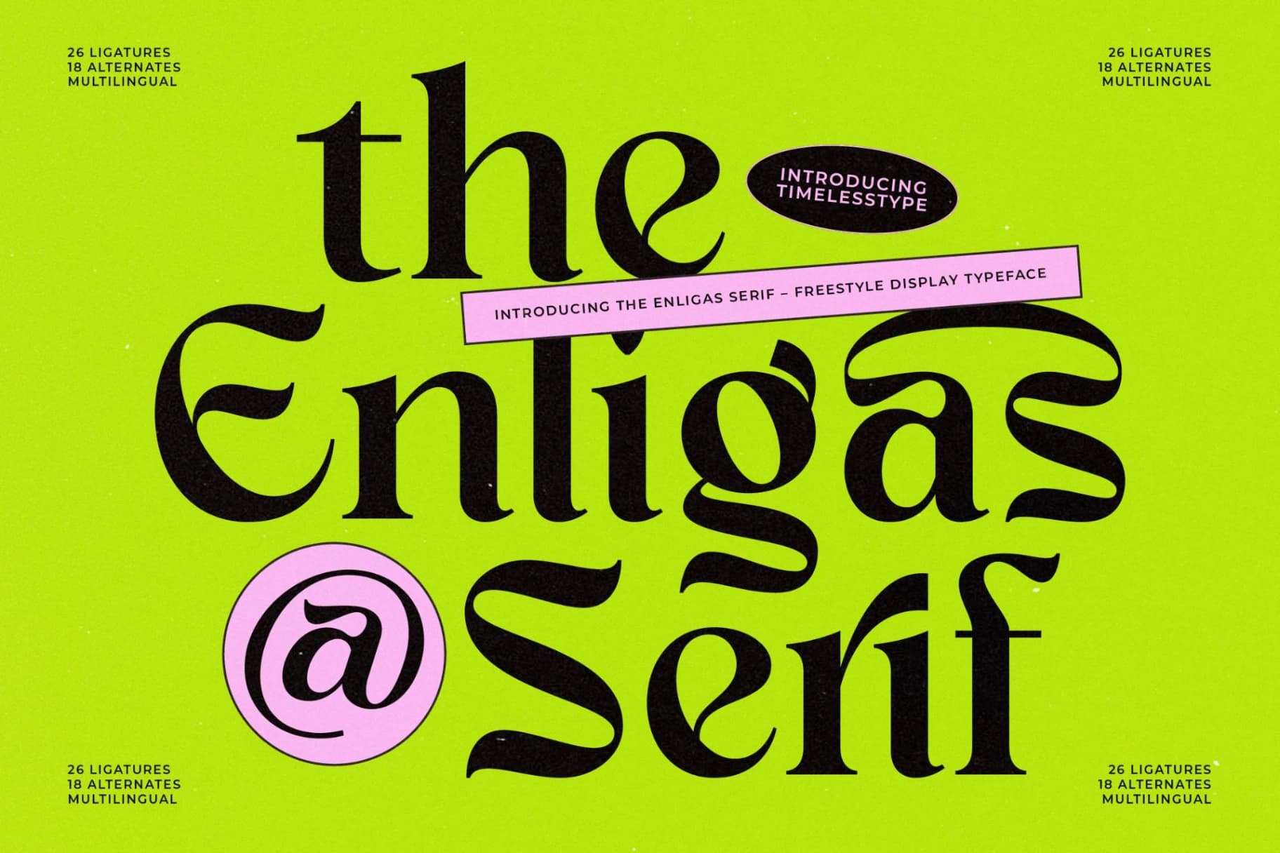 Preview of Enligas - Freestyle Display Typeface font
