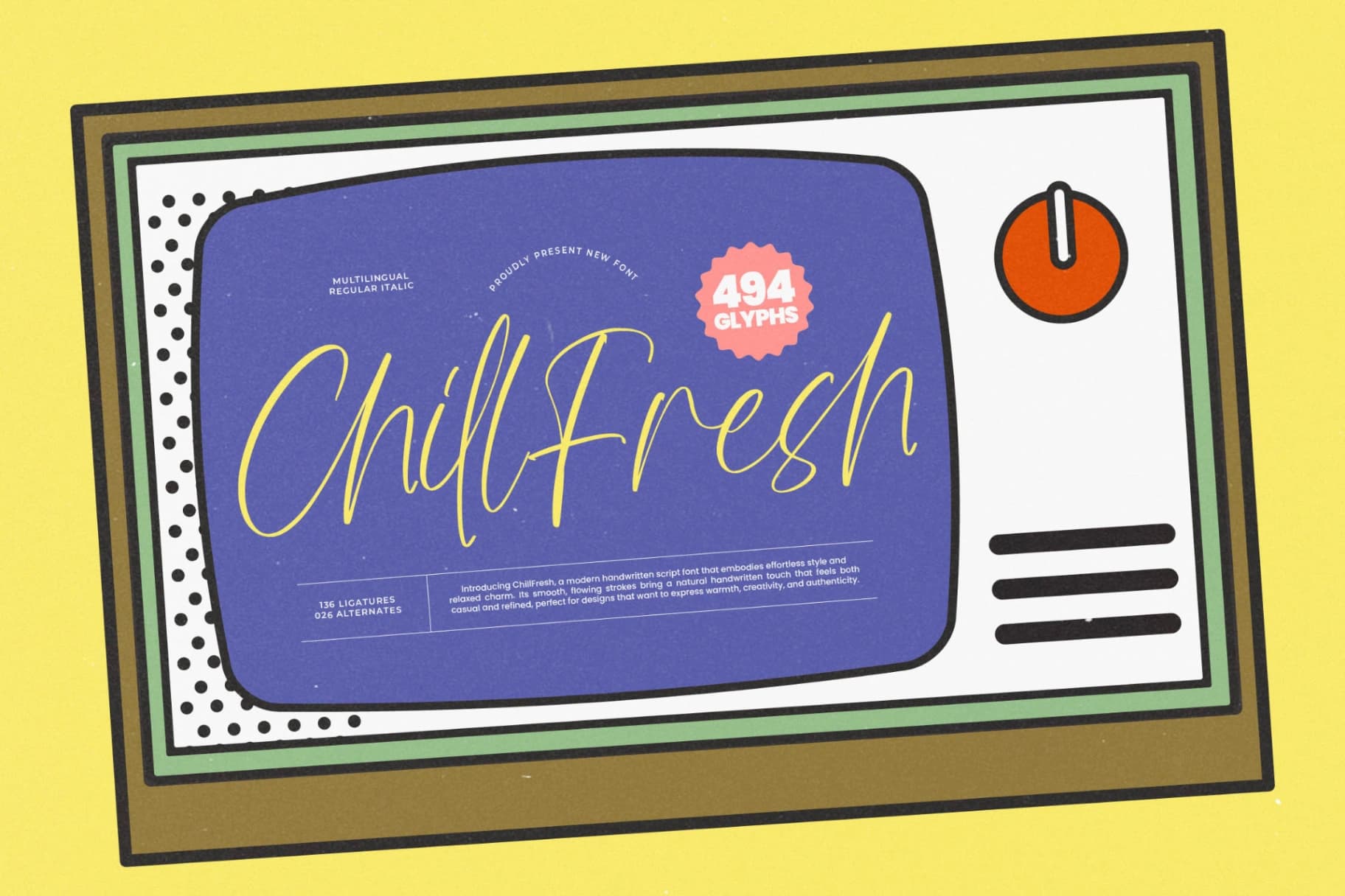 Preview of Chill Fresh - Modern Handwritten Font font